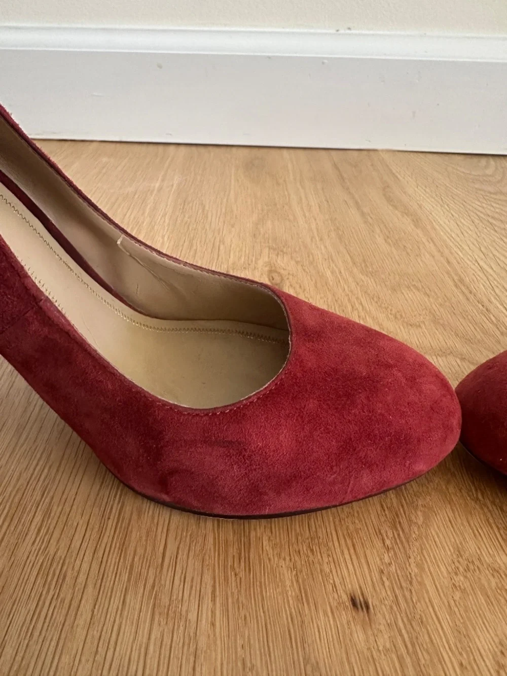 Red Suede Pumps